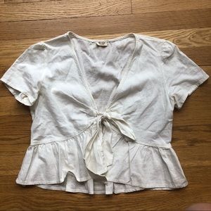 Brandy Melville Tie Front crop top